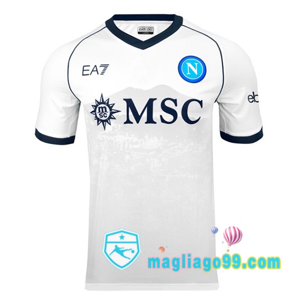 Magliago - Passione Maglie Thai Affidabili Basso Costo Online Shop | Maglia SSC Napoli Seconda Bianco 2023/2024