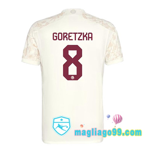 Magliago - Passione Maglie Thai Affidabili Basso Costo Online Shop | Maglia Bayern Monaco (Goretzka 8) Terza Giallo 2023/2024