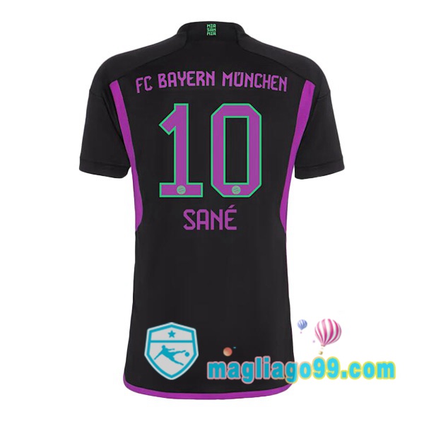 Magliago - Passione Maglie Thai Affidabili Basso Costo Online Shop | Maglia Bayern Monaco (Sané 10) Seconda Nero 2023/2024