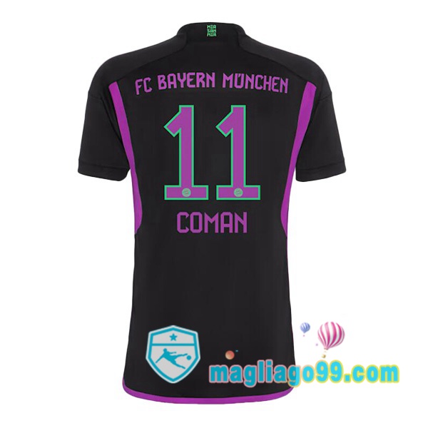 Magliago - Passione Maglie Thai Affidabili Basso Costo Online Shop | Maglia Bayern Monaco (Coman 11) Seconda Nero 2023/2024