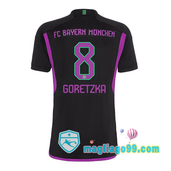Magliago - Passione Maglie Thai Affidabili Basso Costo Online Shop | Maglia Bayern Monaco (Goretzka 8) Seconda Nero 2023/2024