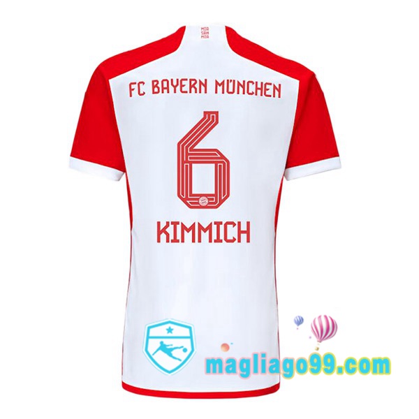 Magliago - Passione Maglie Thai Affidabili Basso Costo Online Shop | Maglia Bayern Monaco (Kimmich 6) Prima Bianco Rosso 2023/2024