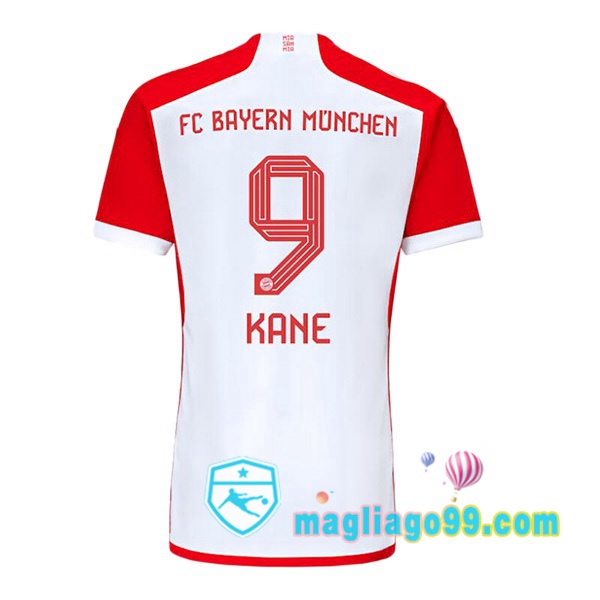 Magliago - Passione Maglie Thai Affidabili Basso Costo Online Shop | Maglia Bayern Monaco (Kane 9) Prima Bianco Rosso 2023/2024