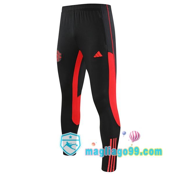 Magliago - Passione Maglie Thai Affidabili Basso Costo Online Shop | Pantaloni Da Allenamento Manchester United Nero Rosso 2023/2024