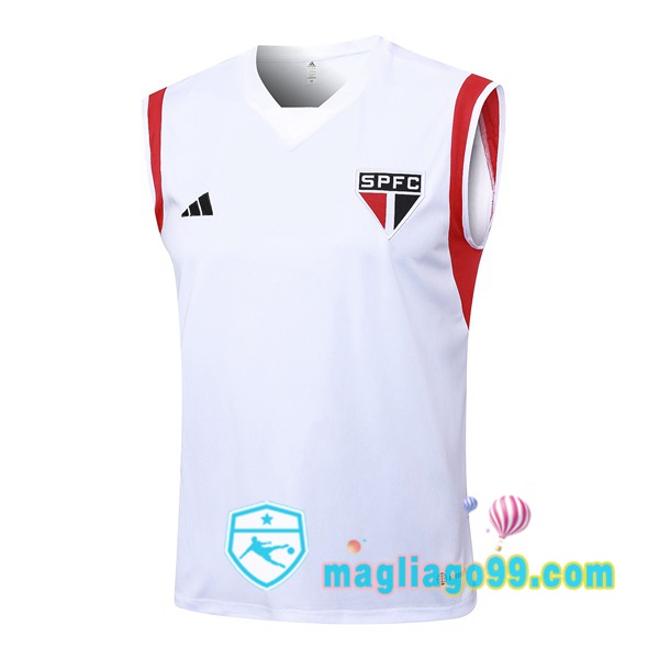 Magliago - Passione Maglie Thai Affidabili Basso Costo Online Shop | Gilet Calcio Sao Paulo FC Bianco 2023/2024