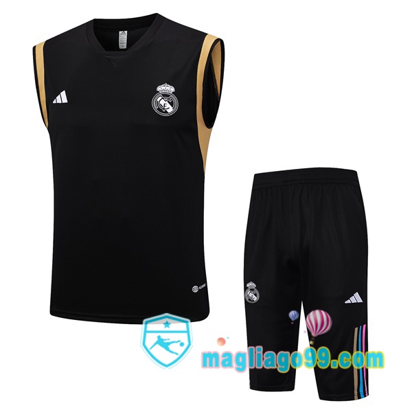 Magliago - Passione Maglie Thai Affidabili Basso Costo Online Shop | Gilet Calcio Real Madrid + Shorts Nero 2023/2024