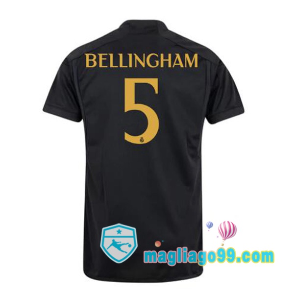 Magliago - Passione Maglie Thai Affidabili Basso Costo Online Shop | Maglia Real Madrid (Bellingham 5) Terza Nero 2023/2024