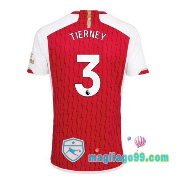 Magliago - Passione Maglie Thai Affidabili Basso Costo Online Shop | Maglia Arsenal (TIERNEY 3) Prima Rosso Bianco 2023/2024