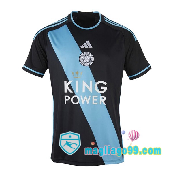 Magliago - Passione Maglie Thai Affidabili Basso Costo Online Shop | Maglia Leicester City Seconda Blu Nero 2023/2024