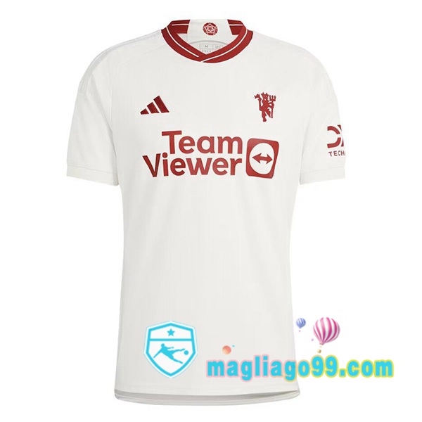 Magliago - Passione Maglie Thai Affidabili Basso Costo Online Shop | Maglia Manchester United Terza Bianco 2023/2024