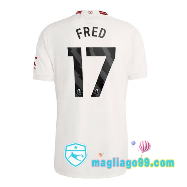Magliago - Passione Maglie Thai Affidabili Basso Costo Online Shop | Maglia Manchester United (Fred 17) Terza Bianco 2023/2024
