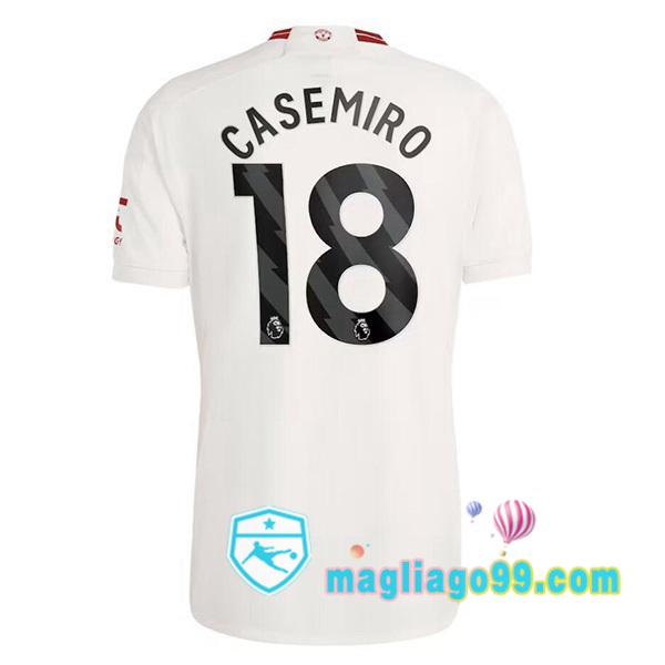 Magliago - Passione Maglie Thai Affidabili Basso Costo Online Shop | Maglia Manchester United (Casemiro 18) Terza Bianco 2023/2024