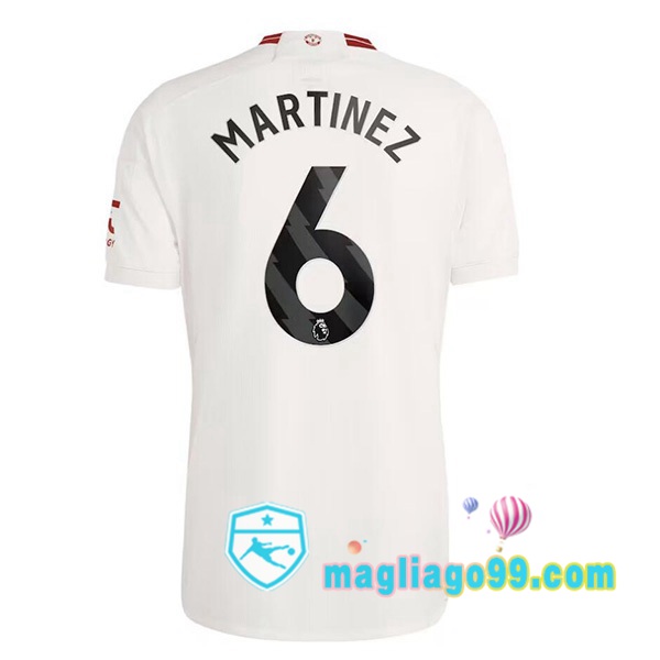 Magliago - Passione Maglie Thai Affidabili Basso Costo Online Shop | Maglia Manchester United (Martinez 6) Terza Bianco 2023/2024