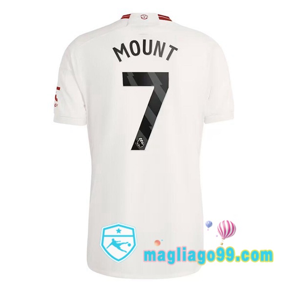 Magliago - Passione Maglie Thai Affidabili Basso Costo Online Shop | Maglia Manchester United (Mount 7) Terza Bianco 2023/2024