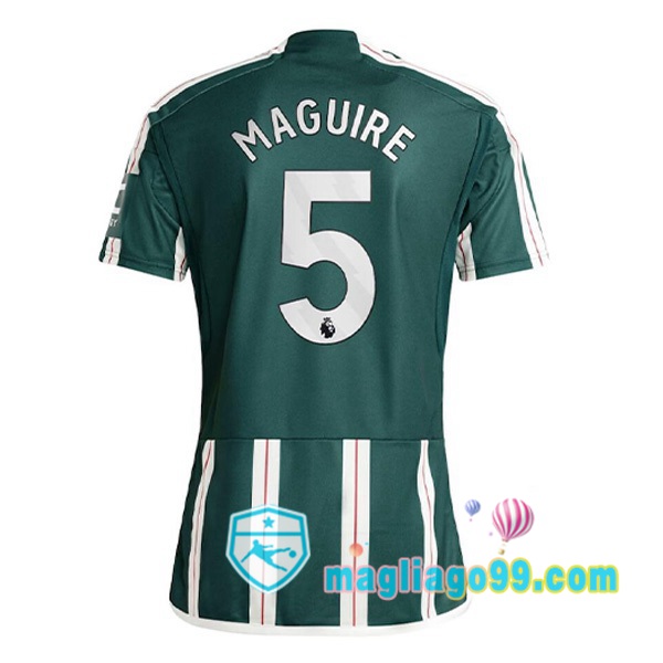 Magliago - Passione Maglie Thai Affidabili Basso Costo Online Shop | Maglia Manchester United (Maguire 5) Seconda Verde 2023/2024
