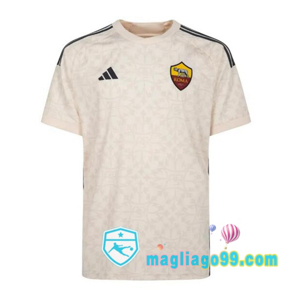 Magliago - Passione Maglie Thai Affidabili Basso Costo Online Shop | Maglia AS Roma Seconda Giallo 2023/2024