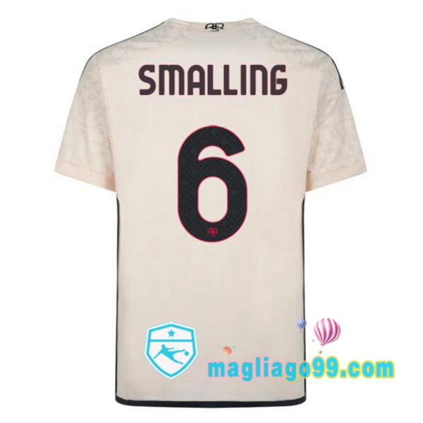 Magliago - Passione Maglie Thai Affidabili Basso Costo Online Shop | Maglia AS Roma (SMALLING 6) Seconda Giallo 2023/2024