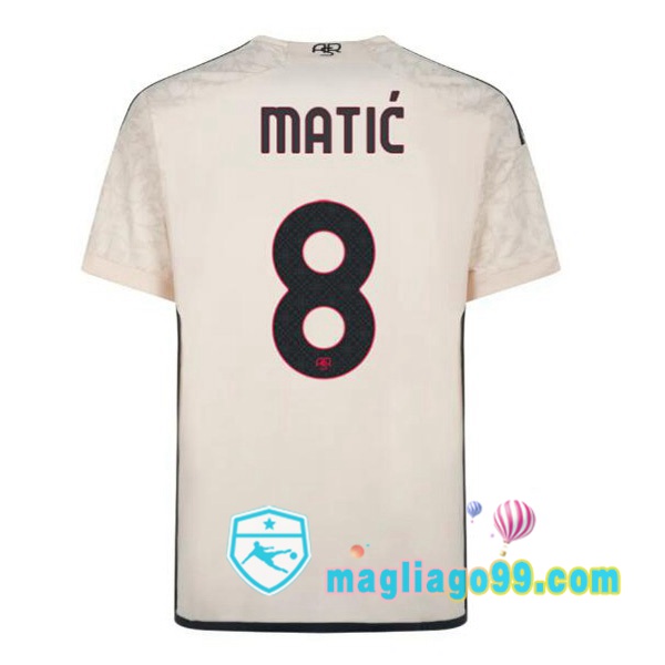 Magliago - Passione Maglie Thai Affidabili Basso Costo Online Shop | Maglia AS Roma (MATIĆ 8) Seconda Giallo 2023/2024