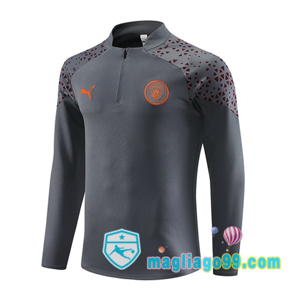 Magliago - Passione Maglie Thai Affidabili Basso Costo Online Shop | Felpa Calcio Manchester City Grigio 2023/2024