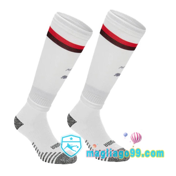 Magliago - Passione Maglie Thai Affidabili Basso Costo Online Shop | Calzettoni Da Calcio AC Milan Seconda Bianco 2023/2024