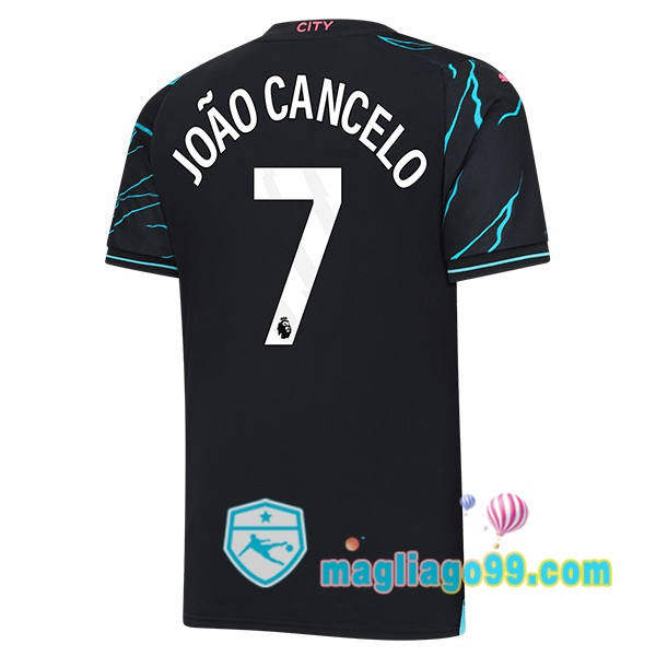 Magliago - Passione Maglie Thai Affidabili Basso Costo Online Shop | Maglia Manchester City (João Cancelo 7) Terza Blu Nero 2023/2024