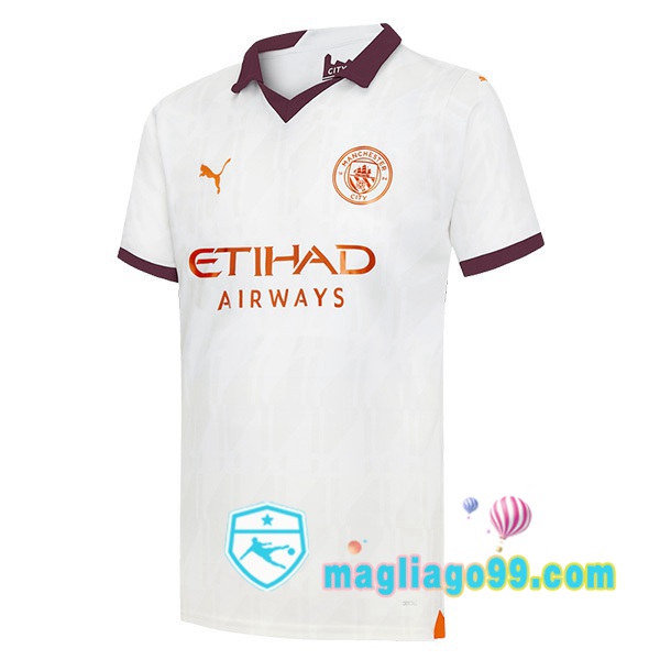Magliago - Passione Maglie Thai Affidabili Basso Costo Online Shop | Maglia Manchester City Seconda Bianco 2023/2024