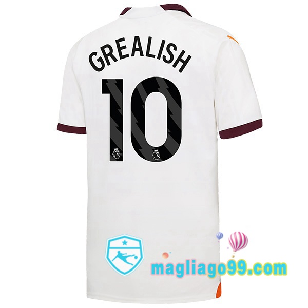 Magliago - Passione Maglie Thai Affidabili Basso Costo Online Shop | Maglia Manchester City (Jack Grealish 10) Seconda Bianco 2023/2024