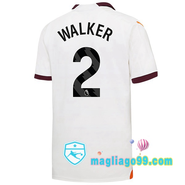 Magliago - Passione Maglie Thai Affidabili Basso Costo Online Shop | Maglia Manchester City (Kyle Walker 2) Seconda Bianco 2023/2024