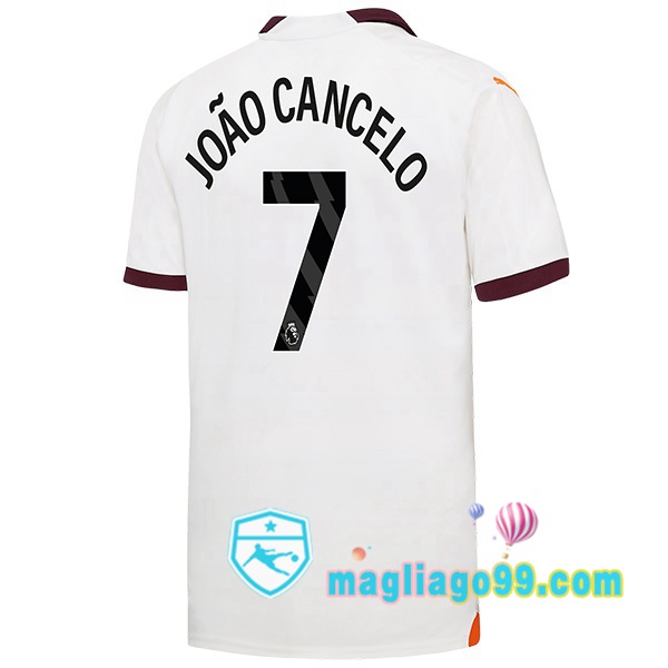 Magliago - Passione Maglie Thai Affidabili Basso Costo Online Shop | Maglia Manchester City (João Cancelo 7) Seconda Bianco 2023/2024