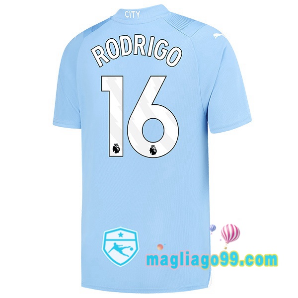 Magliago - Passione Maglie Thai Affidabili Basso Costo Online Shop | Maglia Manchester City (Rodrigo 16) Prima Blu 2023/2024