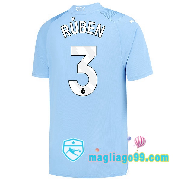 Magliago - Passione Maglie Thai Affidabili Basso Costo Online Shop | Maglia Manchester City (Ruben Dias 3) Prima Blu 2023/2024