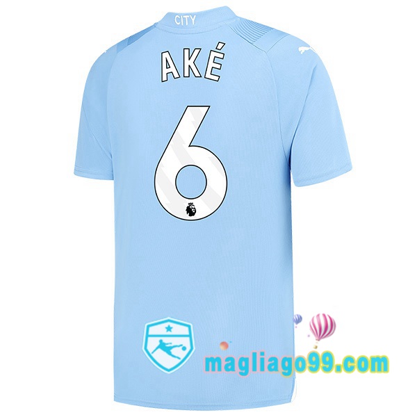 Magliago - Passione Maglie Thai Affidabili Basso Costo Online Shop | Maglia Manchester City (Nathan Ake 6) Prima Blu 2023/2024
