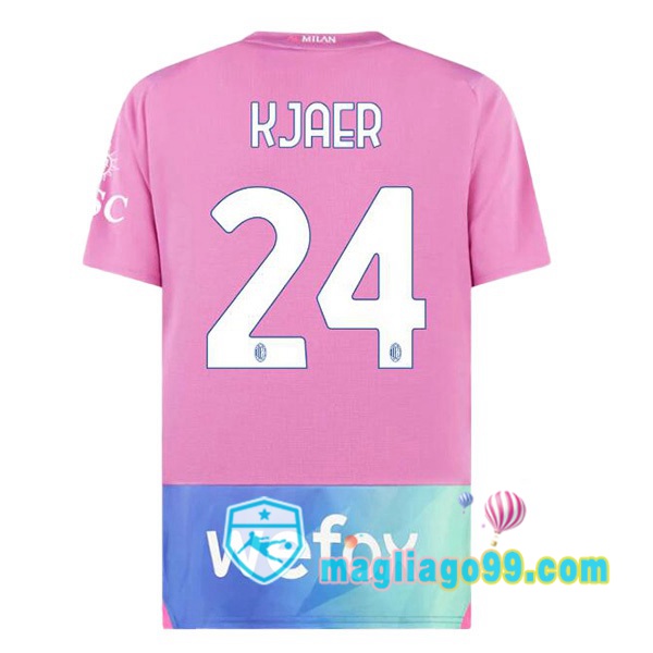 Magliago - Passione Maglie Thai Affidabili Basso Costo Online Shop | Maglia AC Milan (Kjaer 24) Terza Rosa 2023/2024