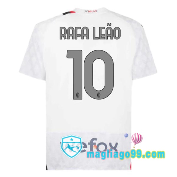 Magliago - Passione Maglie Thai Affidabili Basso Costo Online Shop | Maglia AC Milan (Rafa Leão 10) Seconda Bianco 2023/2024