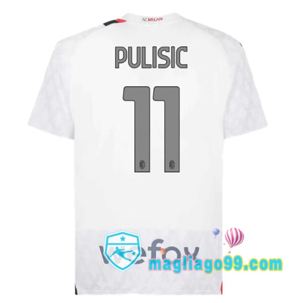 Magliago - Passione Maglie Thai Affidabili Basso Costo Online Shop | Maglia AC Milan (Pulisic 11) Seconda Bianco 2023/2024
