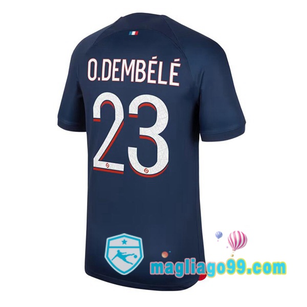Magliago - Passione Maglie Thai Affidabili Basso Costo Online Shop | Maglia Paris PSG (O.Dembélé 23) Prima Blu Royal 2023/2024