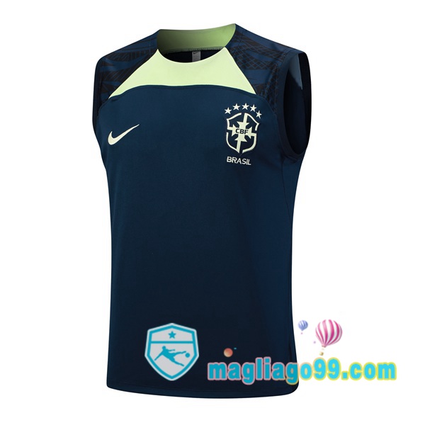 Magliago - Passione Maglie Thai Affidabili Basso Costo Online Shop | Gilet Calcio Brasile Blu Royal 2023/2024
