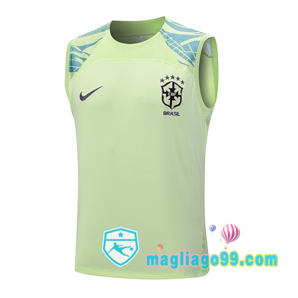 Magliago - Passione Maglie Thai Affidabili Basso Costo Online Shop | Gilet Calcio Brasile Blu Verde 2023/2024