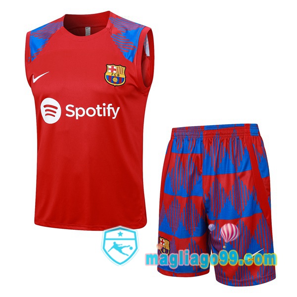 Magliago - Passione Maglie Thai Affidabili Basso Costo Online Shop | Gilet Calcio FC Barcellona + Shorts Rosso 2023/2024