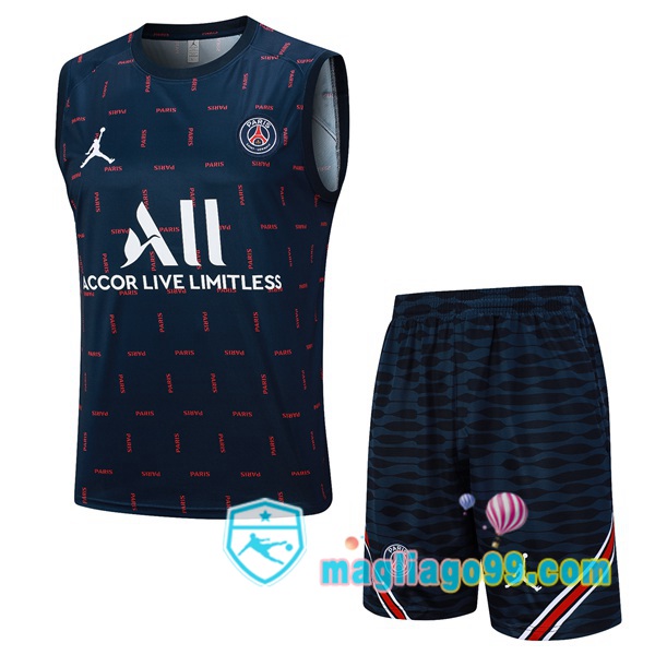 Magliago - Passione Maglie Thai Affidabili Basso Costo Online Shop | Gilet Calcio Paris PSG + Shorts Blu Royal 2023/2024