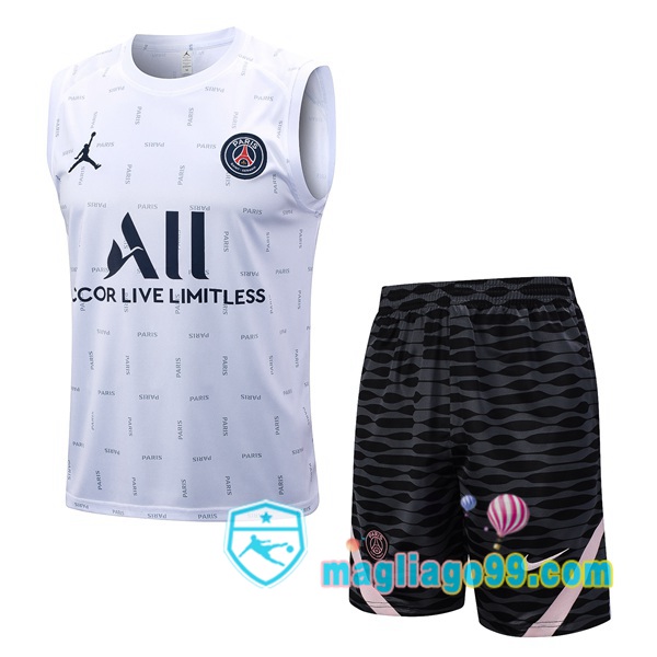 Magliago - Passione Maglie Thai Affidabili Basso Costo Online Shop | Gilet Calcio Paris PSG + Shorts Bianco 2023/2024