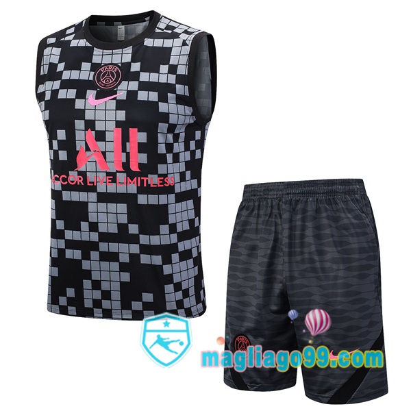 Magliago - Passione Maglie Thai Affidabili Basso Costo Online Shop | Gilet Calcio Paris PSG + Shorts Grigio 2023/2024