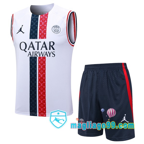 Magliago - Passione Maglie Thai Affidabili Basso Costo Online Shop | Gilet Calcio Paris PSG + Shorts Bianco 2023/2024