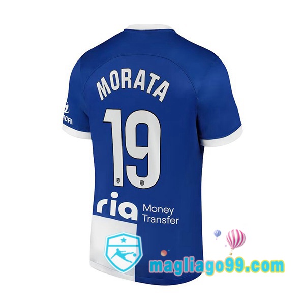 Magliago - Passione Maglie Thai Affidabili Basso Costo Online Shop | Maglia Atletico Madrid (Morata 19) Seconda Blu 2023/2024