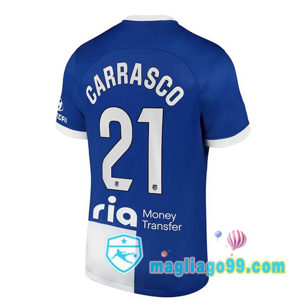 Magliago - Passione Maglie Thai Affidabili Basso Costo Online Shop | Maglia Atletico Madrid (Carrasco 21) Seconda Blu 2023/2024