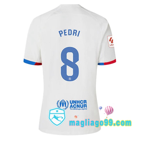 Magliago - Passione Maglie Thai Affidabili Basso Costo Online Shop | Maglia FC Barcellona (PEDRI 8) Seconda Bianco 2023/2024