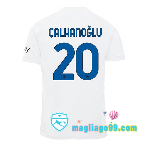 Magliago - Passione Maglie Thai Affidabili Basso Costo Online Shop | Maglia Inter Milan (ÇALHANOĞLU 20) Seconda Bianco 2023/2024