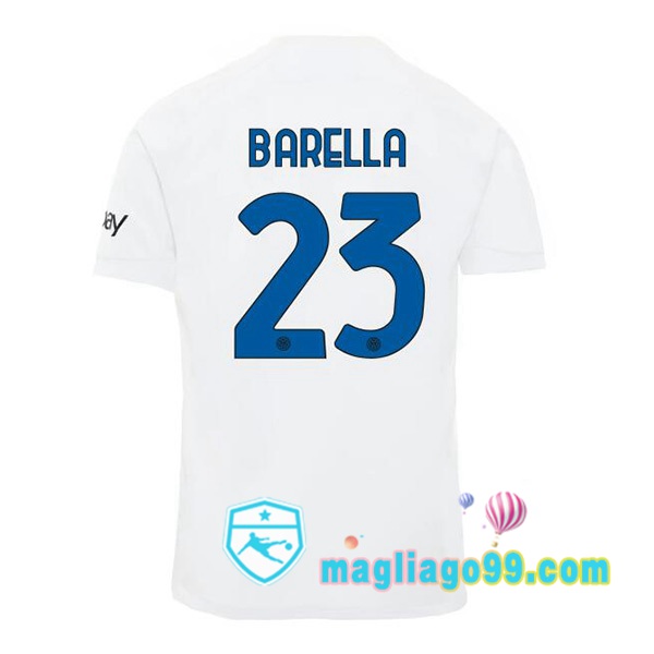 Magliago - Passione Maglie Thai Affidabili Basso Costo Online Shop | Maglia Inter Milan (BARELLA 23) Seconda Bianco 2023/2024
