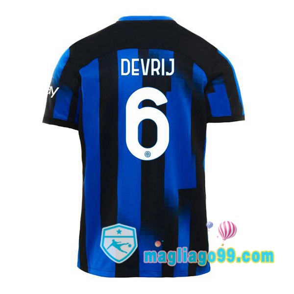 Magliago - Passione Maglie Thai Affidabili Basso Costo Online Shop | Maglia Inter Milan (DE VRIJ 6) Prima Blu 2023/2024