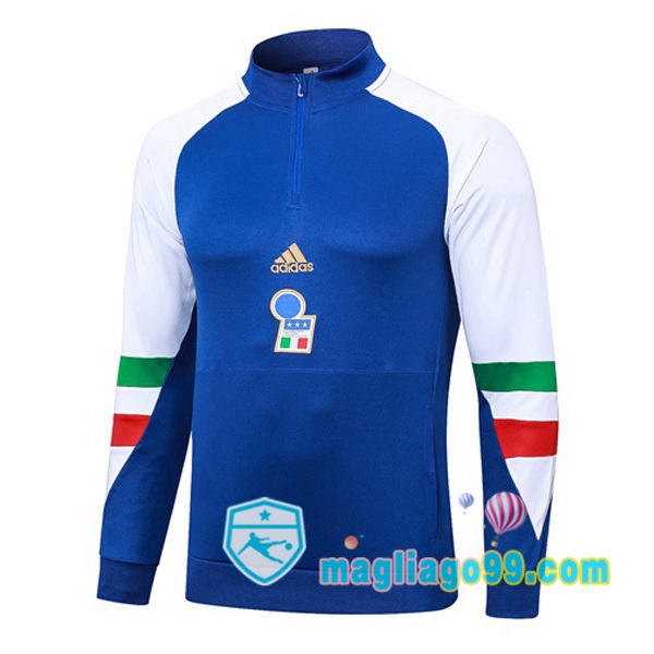 Magliago - Passione Maglie Thai Affidabili Basso Costo Online Shop | Felpa Calcio Italia Blu 2023/2024